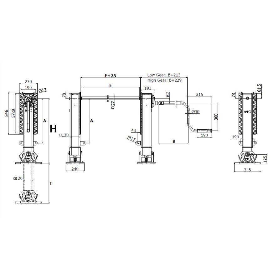 SAF Hercules Landing legs gear kit LGH 80-46 FS H-800